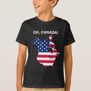 Funny Donald Trump Oh Canada USA Flagga T Shirt