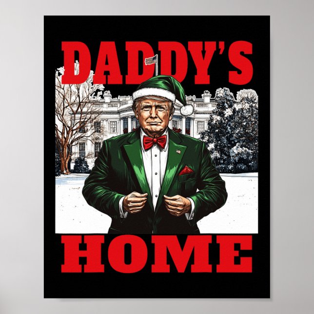 Funny Donald Trump Pappor Home White House Kristus Poster (Framsidan)