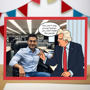 Funny Donald Trump Politiskt humor Birthday Photo Kort