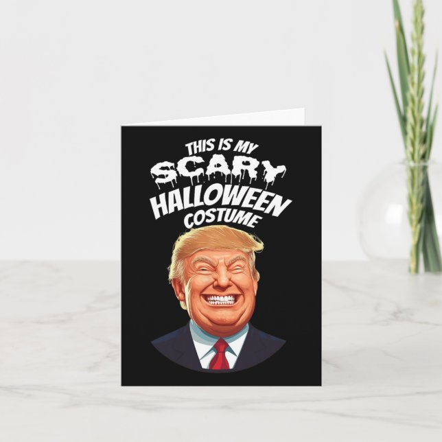 Funny Donald Trump Scary Halloween Gag President C Kort (Framsida)