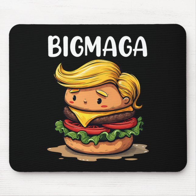 Funny Donald Trump Skapar Fransk Fries Hamburger B Musmatta (Framsidan)