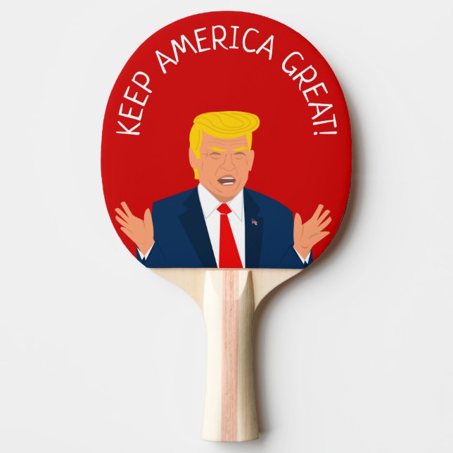 Funny Donald Trump tecknad anpassningsbar bord ten Pingisracket (Framsidan)