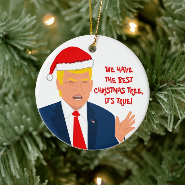 Funny Donald Trump tecknad Julgran ornament (Träd)