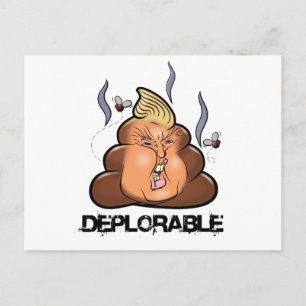 Funny Donald Trump - Trumpy-Poo Poo Emoji Icon Vykort