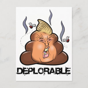 Funny Donald Trump - Trumpy-Poo Poo Emoji Icon Vykort