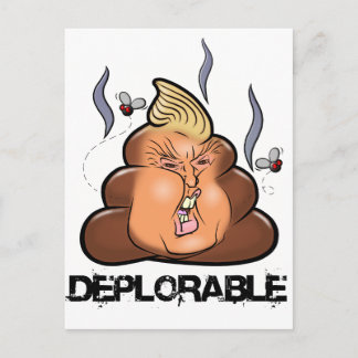 Funny Donald Trump - Trumpy-Poo Poo Emoji Icon Vykort