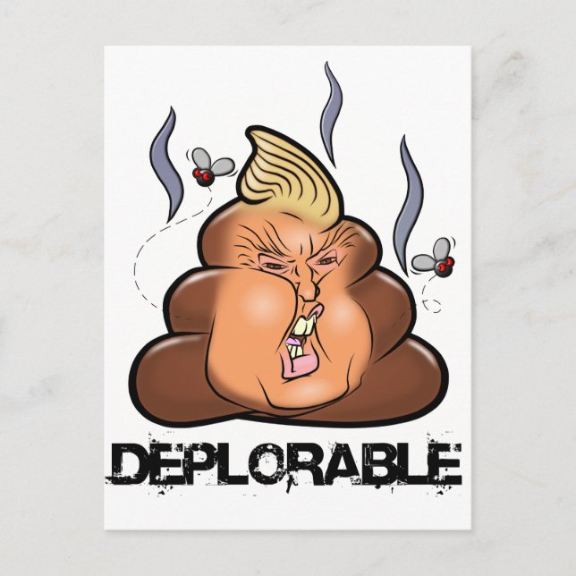 Funny Donald Trump - Trumpy-Poo Poo Emoji Icon Vykort (Framsida)