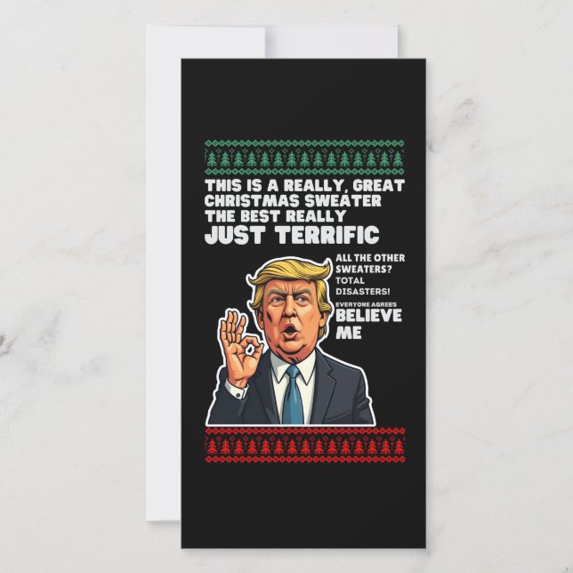 Funny Donald Trump Ugly jul Sweater Parody (Framsida)