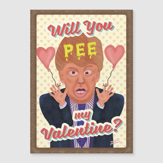 Funny Donald Trump Valentines Day Pee Tape Joke (Framsida)