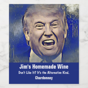 Funny Donald Trump Vin-etiketter Vinflaska Etikett