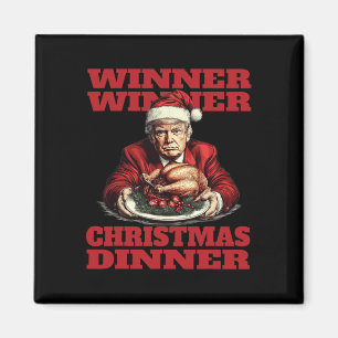 Funny Donald Trump Vinnare Julmiddag Magnet