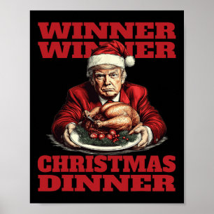 Funny Donald Trump Vinnare Julmiddag Poster