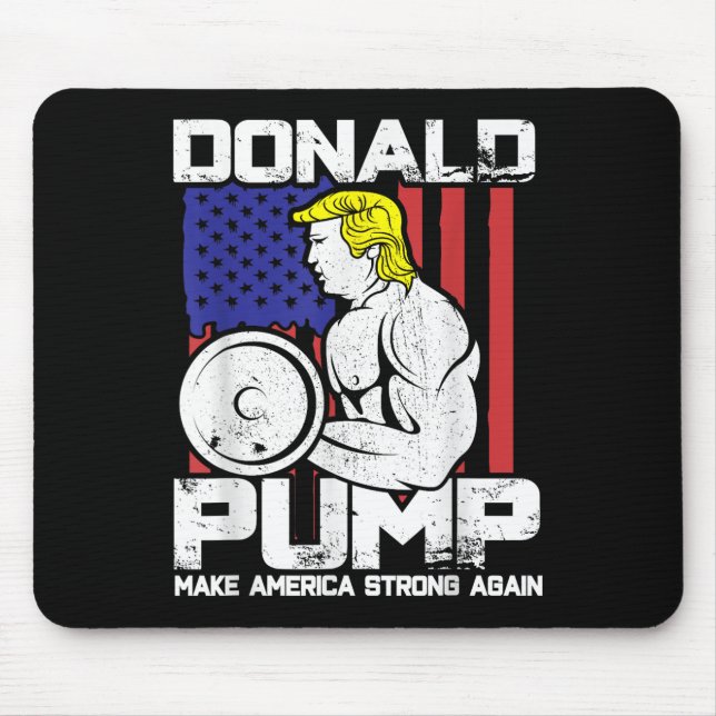 Funny Donald Trump Weight Liiting Workout Gym Musmatta (Framsidan)