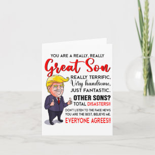 Funny Donald Trump Youre A Verkligen Underbar Son Kort