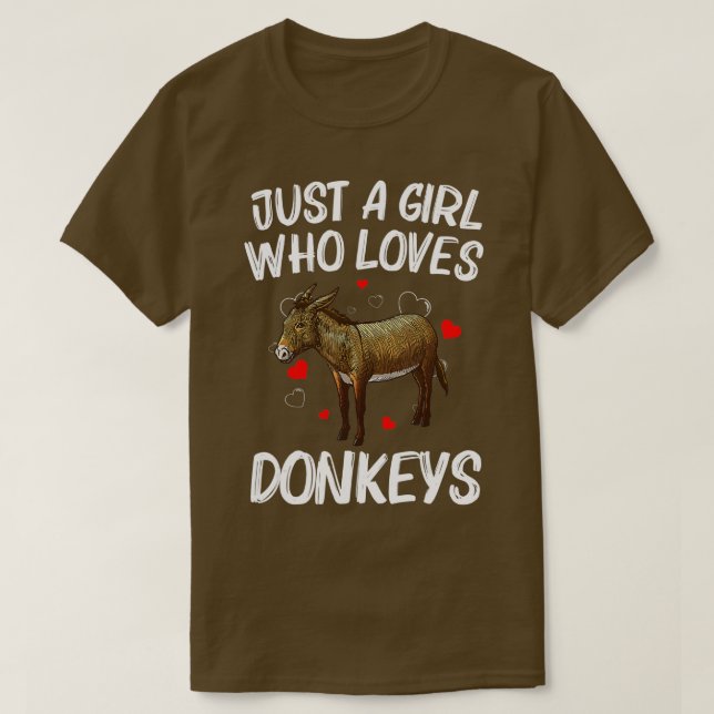 Funny donkey Design for Women Girls Mule Animal Fa T Shirt (Design framsida)