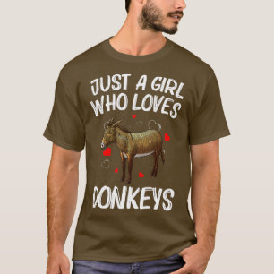 Funny donkey Design for Women Girls Mule Animal Fa T Shirt
