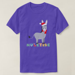 Funny Donkey Muletide jul T Shirt
