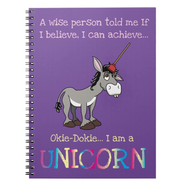 Funny Donkey Unicorn-dator Anteckningsbok (Framsidan)
