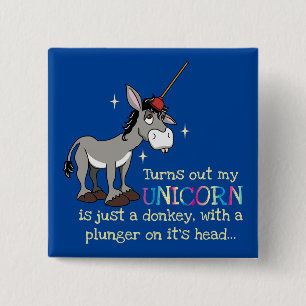 Funny Donkey Unicorn T-Shirt Knapp