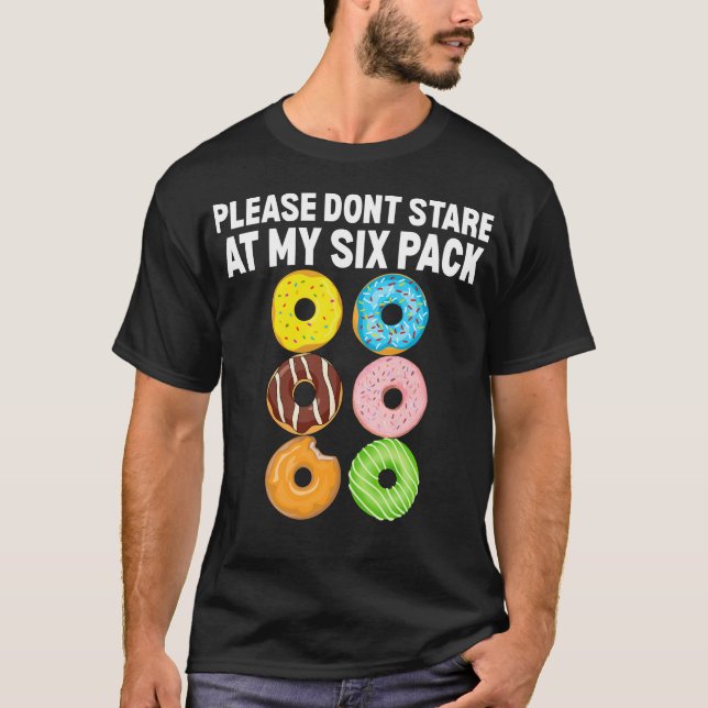 Funny Donut 6pack Ord T Shirt (Framsida)