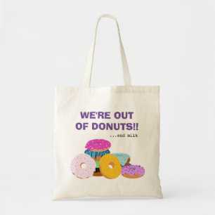 Funny Donut Älskare och Mjölk Påminnelse Tygkasse
