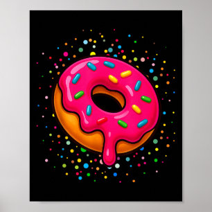 Funny Donut Älskare Polka dots Lycklig Dot Day Gir Poster