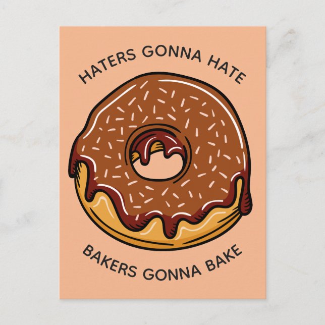 Funny Donut anpassningsbar text och vykort för fär (Framsida)