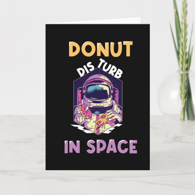 Funny Donut Astronaut Say Kort (Framsida)