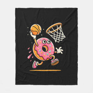 Funny Donut Dunking Basketball Food Champ Sports D Fleecefilt