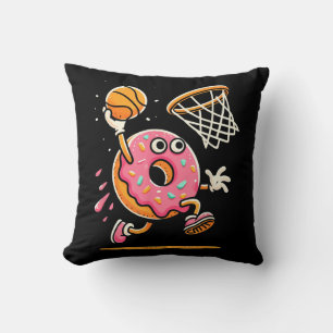 Funny Donut Dunking Basketball Food Champ Sports D Kudde