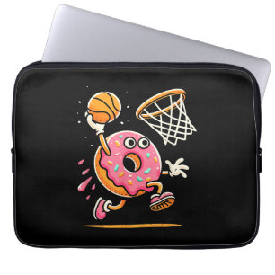 Funny Donut Dunking Basketball Food Champ Sports D Laptop Fodral