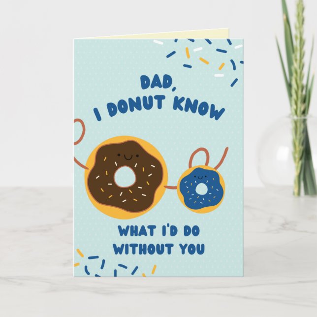 Funny Donut Fars dag Card Kort (Framsida)