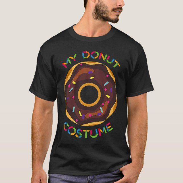 Funny Donut Graphic Halloween Costume T Shirt (Framsida)