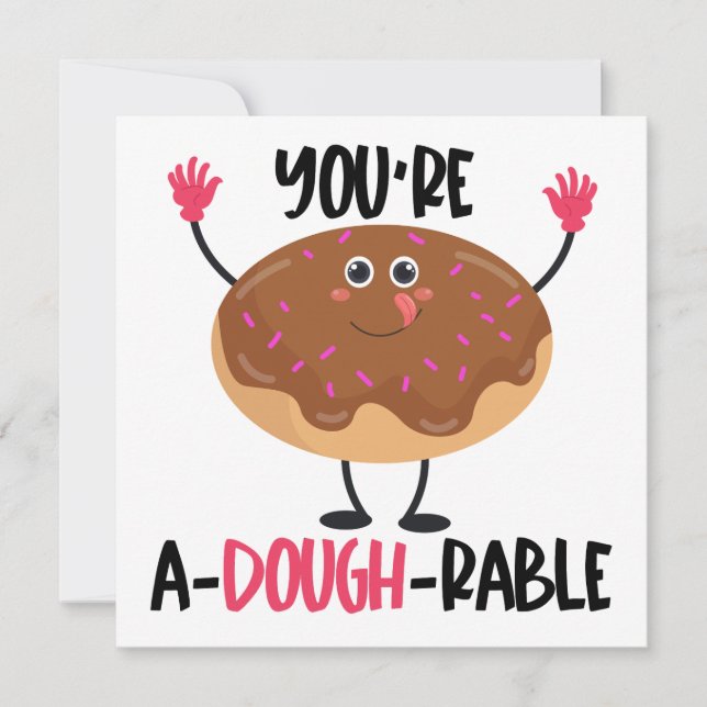 Funny Donut Pun Anteckningskort (Framsida)