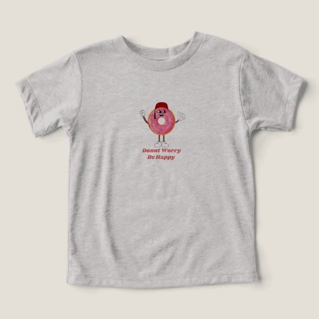 Funny Donut T-Shirt – Donut Worry Be Happy Gift (Design Framsida)