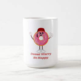 Funny Donut T-Shirt – Donut Worry Be Happy Gift Kaffemugg