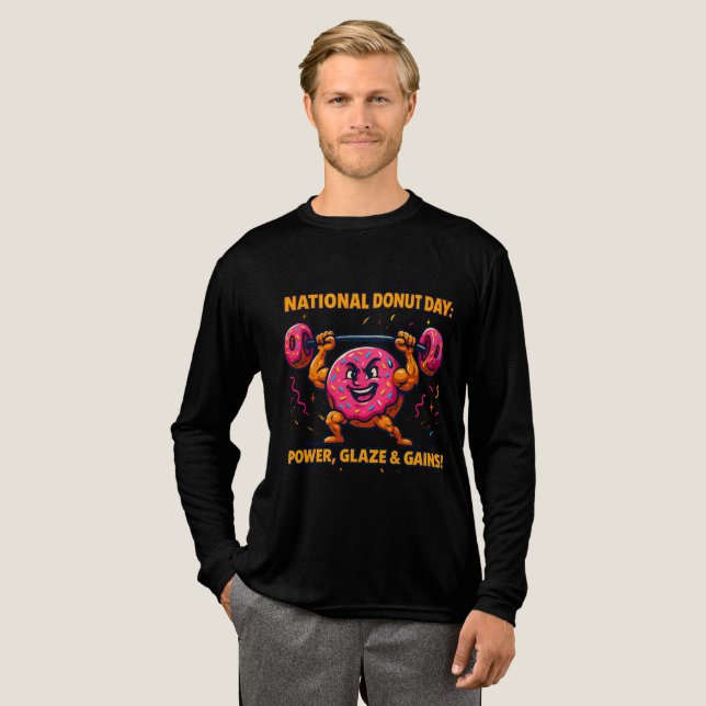 Funny Donut T-Shirt - Söt, färglös och totalt De (Hel framsida)