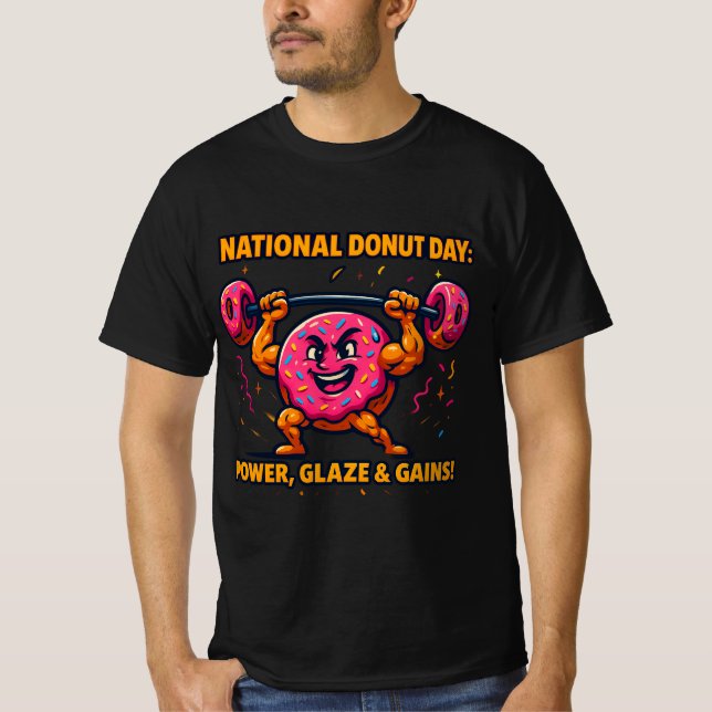 Funny Donut T-Shirt - Söt, färglös och totalt De (Framsida)