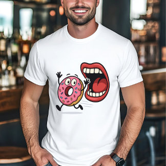 Funny Donut-Tecknad från munnen T Shirt