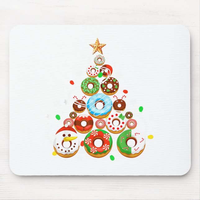 Funny Donuts Christmas Tree Lights Xmas Pjs Boys K Musmatta (Framsidan)