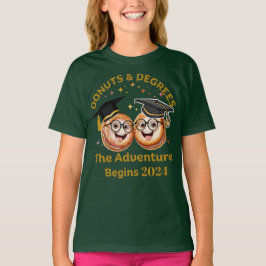 Funny Donuts Degrees Studenten 2024 Guld Natutal T Shirt