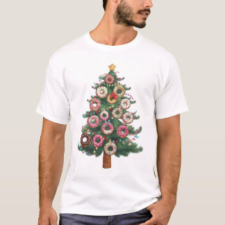 Funny Donuts Julgran Ljus Julafton PJS T Shirt