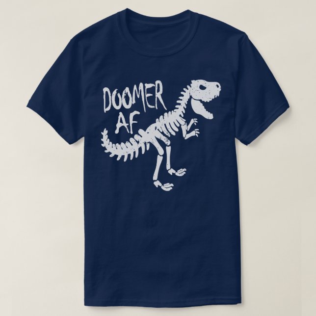 Funny Doomer AF T Rex Dinosaur Doom and Plant Gene Shirt (Design framsida)