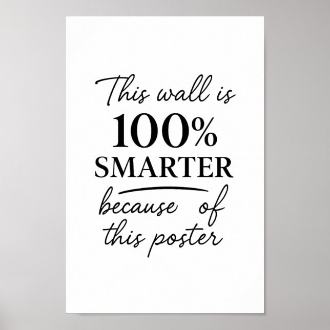 Funny Dorm Room Poster – “This Wall Is Smarter Now (Framsidan)