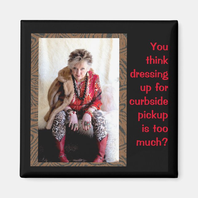 Funny dosering uppåt för Curbside Pickup Magnet (Framsidan)