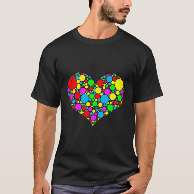 Funny Dot Heart Internationell Dot Day Lycklig Dot T Shirt (Framsida)
