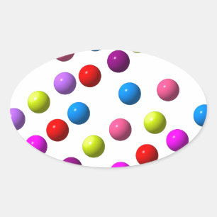 Funny Dots Ovalt Klistermärke