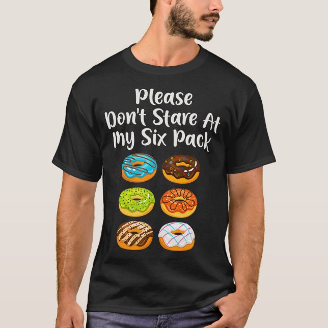 Funny Doughnut Donut Lover Please Dont Stare At T Shirt (Framsida)