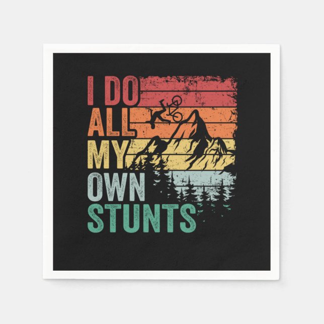 Funny Downhill Mountain Biking Gift Vintage MTB Pappersservett (Framsidan)