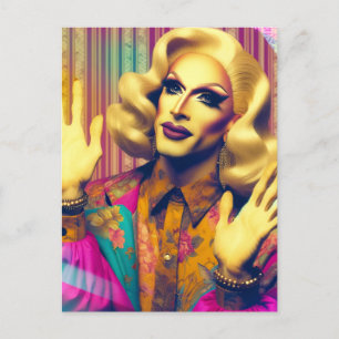 Funny Drag Queen Vykort